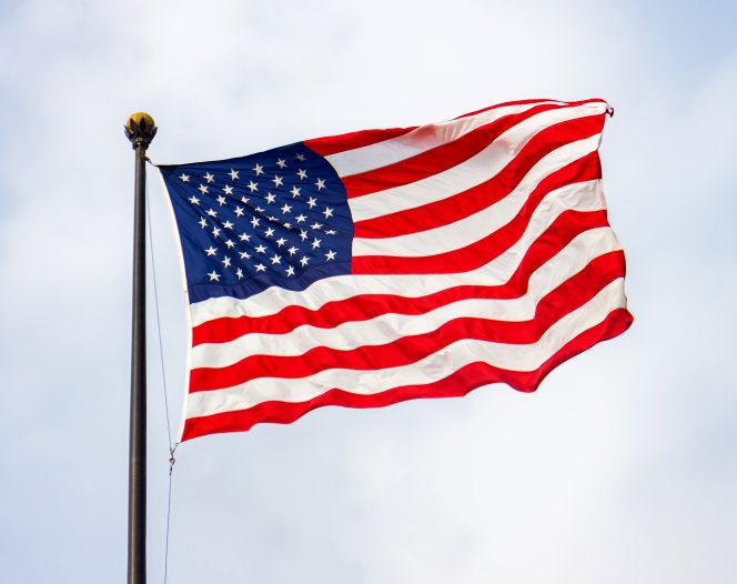 the united states of america flag on a sunny day free photo